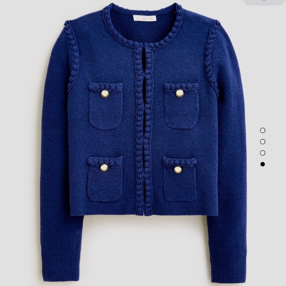 NWT J.Crew Odette sweater lady jacket in cotton-blend bouclé - Size M